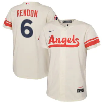 youth nike anthony rendon cream los angeles angels 2022 cit